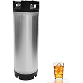 Julymoda 5 Gallon Ball Lock Keg, Stainless Steel Corny Keg with Dual Rubber Handle, Equipment for Craft Beer Dispenser for Home Brew(20L)