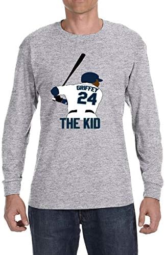 Tobin Clothing Gray Seattle Griffey The Kid Long Sleeve Shirt