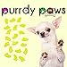 Purrdy Paws Soft Nail Caps for Dog Claws NEON Yellow Medium