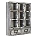 MyGift Wood Shadow Box Shelf, Graywashed Wooden Table Top Display Organizer with 2 Pull Out Drawers for Home, Office Decor
