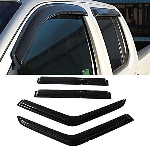 AutoCat 4pcs Smoke Sun/Rain Guard Vent Shade Window Visors for 84-01 Jeep Cherokee