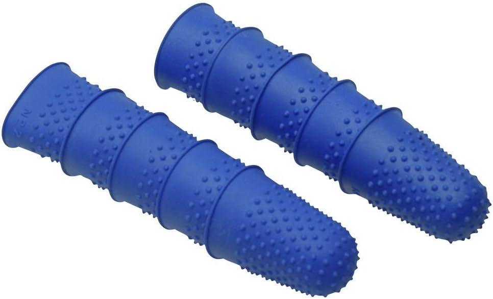 SMCO Quality Flexible Rubber Thimblette Blue Size 1 18mm Finger Cone Thimble (10)