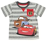 Disney Cars Toddler Little Boys Mater and Lightening McQueen T-Shirt (3T, Grey)