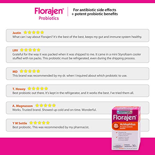 Florajen Acidophilus High Potency Refrigerated Probiotics Supports