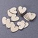 50pcs Heart Wooden Slices with 50 Iron Set for Birthday Reminder Hanging Wooden Plaque Board DIY Calendar Accessories Home Decoration (Burlywood)