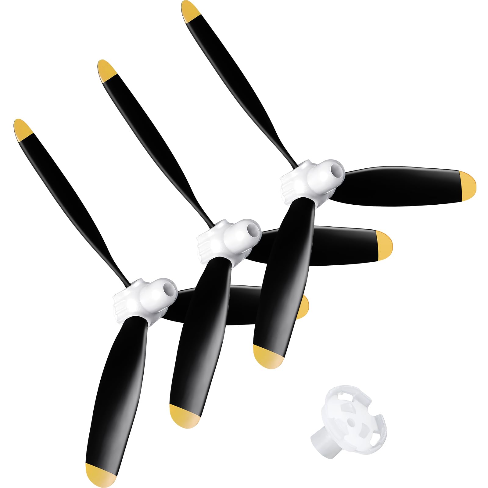 Photo 1 of Jenaai 3 Sets RC Plane Propeller 3 Blade Propeller Compatible with F4U 761-8 761-9 761-16 T28 P47 Fighter Remote Control, Radio Controlled Plane with Adapters(400 mm)