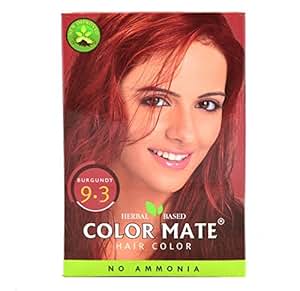 Amazon.com : Color Mate Hair Color 9.3 Burgundy No Ammonia ...