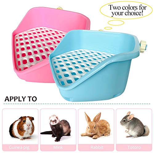 kathson Bunny Litter Box Small Rabbit Potty Training Corner Pan Pet