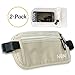 Explore Now Hidden Travel Money Belt + Phone Pouch. RFID Fanny Pack, Passport Holder, Wallet (Beach Sand)