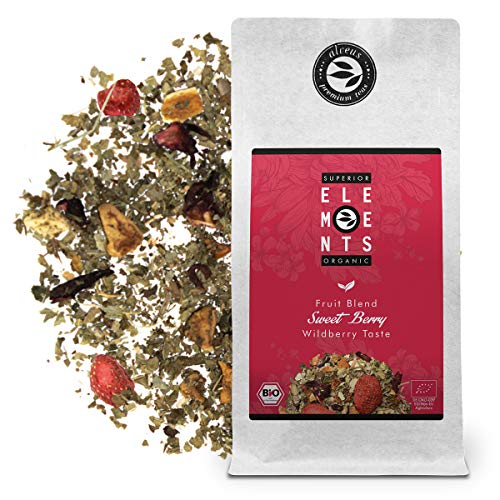 "Sweet Berryâ Früchtetee Lose Bio mit Cranberry Erdbeer Sahne Geschmack - 100 Gramm Loser Kindertee (ca. 35 Tassen) von alveus