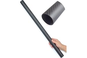 CNCARBONFIBER 1pcs 600MM Length Carbon Fiber Tube 35x32x600MM,3K Roll Wrapped Twill Matte Finish