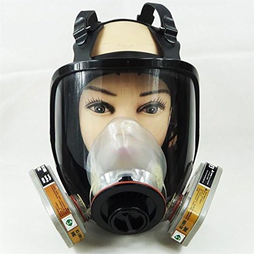 TF-AL 3 In 1 Suit Industry Painting Spraying Dust Mask Similar to 3M 6800 Full Facepiece Reusable Chemical Respirator Gas Mask with 6001CN Organic Vapor Cartridge