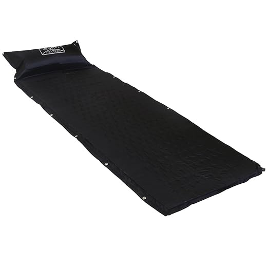 Bentley selbst aufblasende Camping Rolle Matte mit Kissen – erhältlich in blau, grau, grün und schwarz