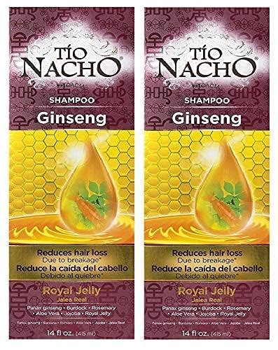 TIO NACHO GINSENG SHAMPOO WITH ROYAL JELLY, HERBAL HAIR GROWTH SHAMPOO FOR STRONGER, HEALTHIER HAIR, GINSENG AND NATURAL EXTRACTS FOR NOURISHED AND REVITALIZED HAIR, 14 FL OZ