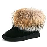 AUSLAND Women's Shoes Short Fur Trimmed Boots 99258