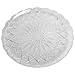 Home-X - Clear Acrylic Round Serving Tray Platter with Crystal Look Design, Classic Outdoor and Indoor Serving Platter for All Occasions