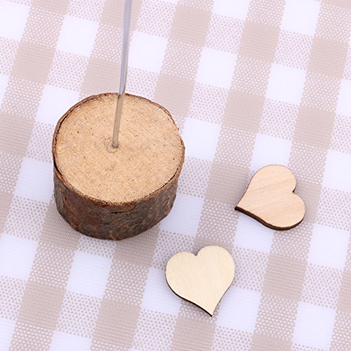 Dedoot Wood Base Wedding Table Name Number Holder, 20pcs Tree Branches Wedding Menu Seat Clip Wooden Photo Holder Wood with Wire Party Business Card Holder Decoration
