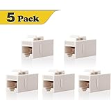 CAT5e Keystone Coupler,VCE (5-PACK) RJ45 Female to Female Insert Coupler UTP CAT5e Keystone inline Coupler -White