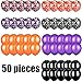 Patelai 50 Pieces Christmas Red and Green Balloons 12 Inch Christmas Confetti Latex Balloons for Christmas Decoration Baby Shower Party Supplies(Black, Purple, Orange)