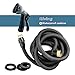 Expandable Garden Hose 100ft Black,Heavy Duty Extra Strength Fabric Hose Pipe with 8-Way Spry Nozzle, 3/4