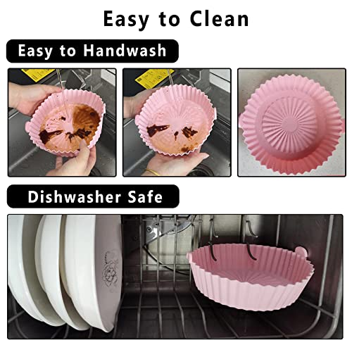 6.5inch Air Fryer Silicone Pot, Food Safe Air Fryer Liners Round