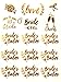 Bachelorettesy Wedding Temporary Tattoos 6 Sheets Bride Bachelorette Stickers 100+ Metallic Gold Tattoos for Bridal Party, Bachelorette Trip, Bridal Shower Party Decorations, Party Favors (Emma)