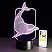 Kids Night Light Animal Dolphin 7 Colors Change with Remote Control Gifts for Kids or Animal Lover Gift Ideas by Easuntec (Dolphin)