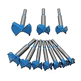 AUTOTOOLHOME New 10pc Professional Forstner Drill Bit Set Woodworking Hole Saw Wood Cutter