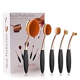 Makeup Brushes Set 5pcs Professional Oval Toothbrush Foundation Contour Powder Blush Concealer Eyeliner Blending Brush Cosmetic Make UP Brushes Tool Set