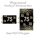 Black and Gold 75th Birthday Party Mini Candy Bar Wrappers - 42 Stickers