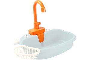 Toy Sink Faucet, 5.5x10.2x3 Plastic Replacement Kitchen Sink Toys Faucet, Playhouse Accessories for Boys Girls Toddlers