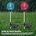 OxyLED Solar Garden Path Lights Outdoor, Solar Globe Light Stakes, Color-Changing LED Garden Light Landscape Lighting, Auto On/Off Dusk to Dawn (2 Pack)