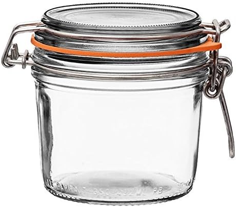 Leparfait Le Parfait French Wide Mouth Glass Canning Jar With 85Mm Gasket And Lid 12.25 Oz, 350 Grams