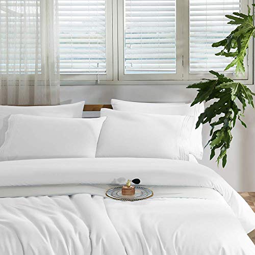 SAKIAO 6PC Queen Size Bed Sheets Set Brushed Microfiber 1800 Thread