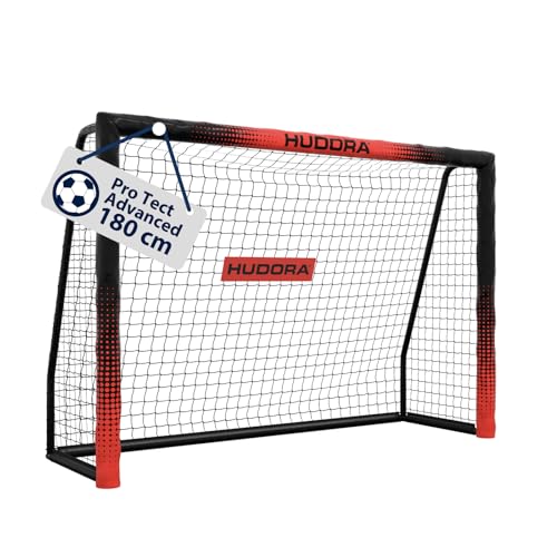 HUDORA Fußballtor Pro Tect 180 Advanced – Outdoor Fußballtor mit Netz und wetterfester Ummantelung für Kinder/Erwachsene – Einfacher Aufbau im Garten