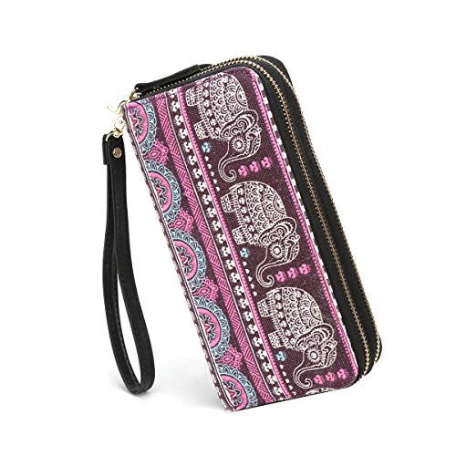 Bohemian-Purse-Wallet-Canvas-Elephant-Pattern-Handbag-with-Coin-Pocket-and-Strap