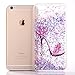 UCLL High Heeled Design Liquid Glitter Floating Cover for iPhone 7 Plus iPhone 8 Plus with a Screen Protector (Blue & Pink)