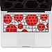 Kuzy Circles RED & WHITE Keyboard Cover Silicone Skin for MacBook Pro 13