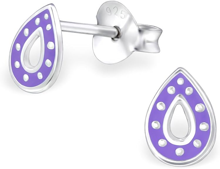 Hypoallergenic Tear Drop Stud Earrings for Girls (Nickel
