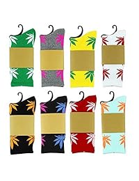 Athletic Sports - Calcetines altos para hombre y mujer, diseño de hojas de marihuana