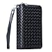 Galaxy Note 5 Case, TabPow Wave Zipper Cash Slot Series - [Card Slots][Button Closure] Flip PU Leather Wallet Case Cover with Detachable Magnetic Hard Case for Samsung Galaxy Note 5, Black