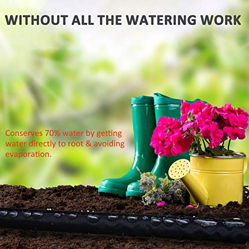 H2O WORKS Flat Weeper Soaker Hose, 50 Feet Dripping Water Hose Heavy Duty Garden Hose Pricepulse