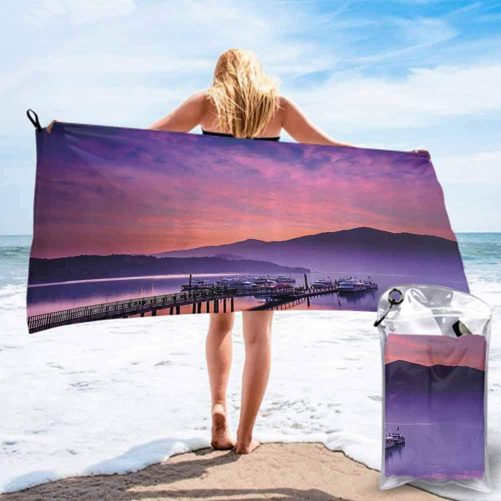 Ahuimin Landscape, Sand Free Travel Beach Towel Blanket, Seashore in