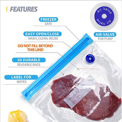 Sous Vide Bags kit for Joule and Anova Cookers 15 Reusable BPAFree