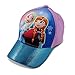 Disney Little Girls Frozen Anna and Elsa 3D Pop Baseball Cap, Age 4-7 Blue/Purple
