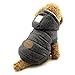 SELMAI Fleece Dog Hoodie Winter Coat for Small Boy Dog Cat Puppy Cotton Hooded Jacket Chihuahua Clothes Grey S