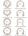 ORAZIO 8PCS 16G 316L Stainless Steel Septum Hoop Nose Ring Horseshoe Rings Daith Piercing Jewelry Diameter 8MM 10MM (B:Rose Gold Tone Diameter 8MM)