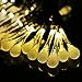 Lalapao Christmas Lights 2 Pack 30 LED Solar String Lights Water Drop Xmas Fairy String Outdoor Decorations Waterproof Home Decor Light Perfect for Tree Indoor Patio Garden Party Wedding (Warm White)…