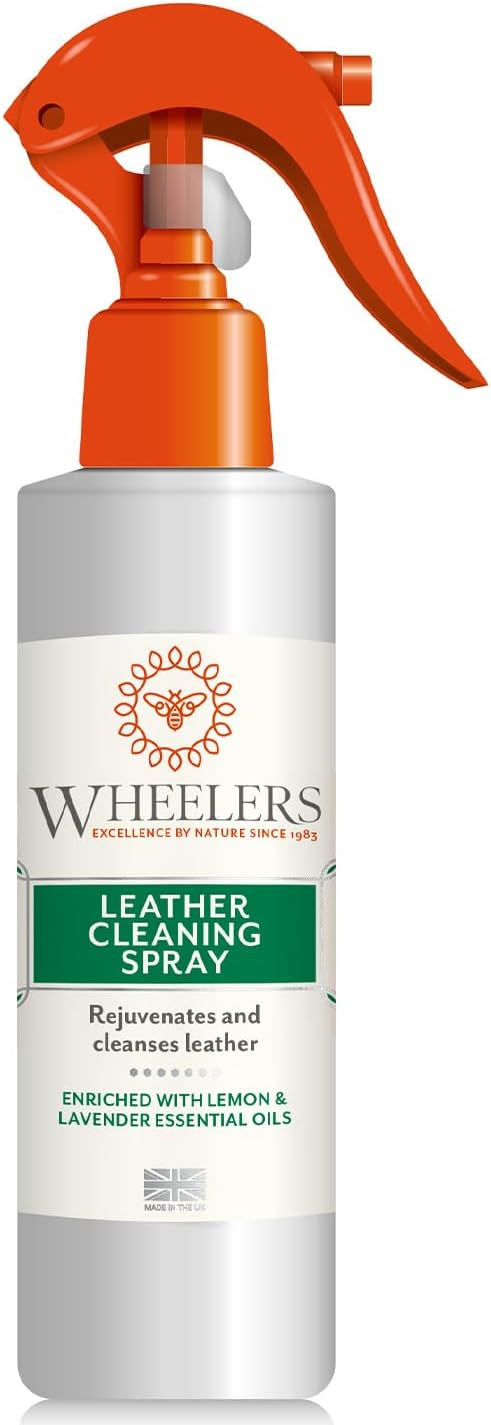 Wheelers Leather Cleaning Spray 300ml with Lemon Lavender UK Made