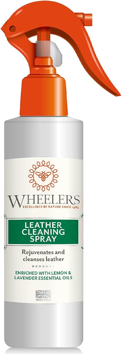 Wheelers Leather Cleaning Spray 300ml with Lemon Lavender UK Made